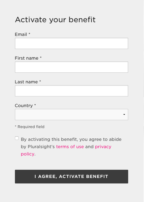 Đăng ký Pluralsight One