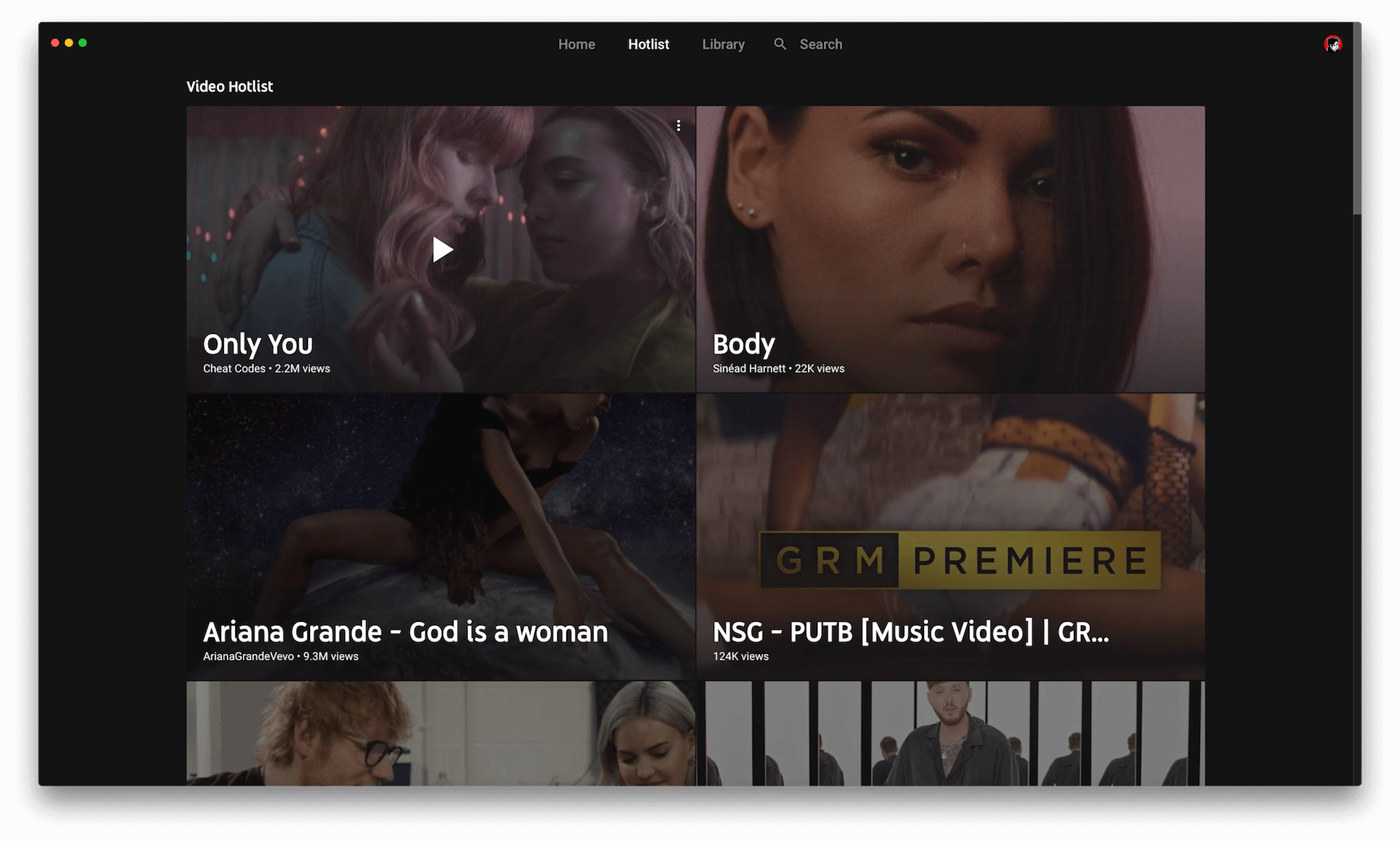 Giao diện YT Music