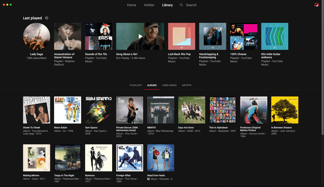 Giao diện YT Music